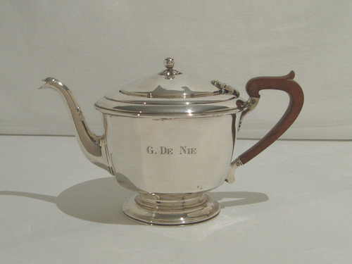 Klassische Silber Teekanne ADIE - Birmingham 1952